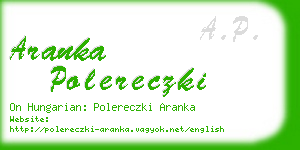 aranka polereczki business card